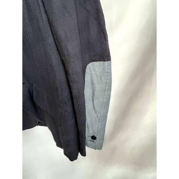 ts(s) Mens Linen Cotton Blazer Sportcoat Patchwork Colorblock Office Career sz M - Picture 5 of 12